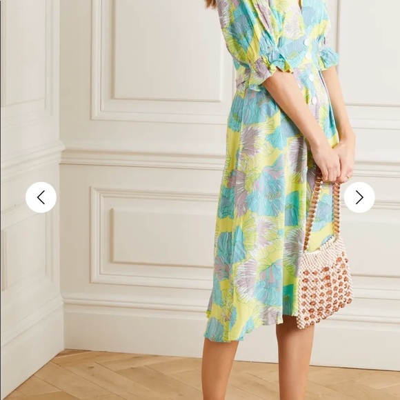 Faithfull the Brand floral crepe dress. Size L - Picture 2 of 7